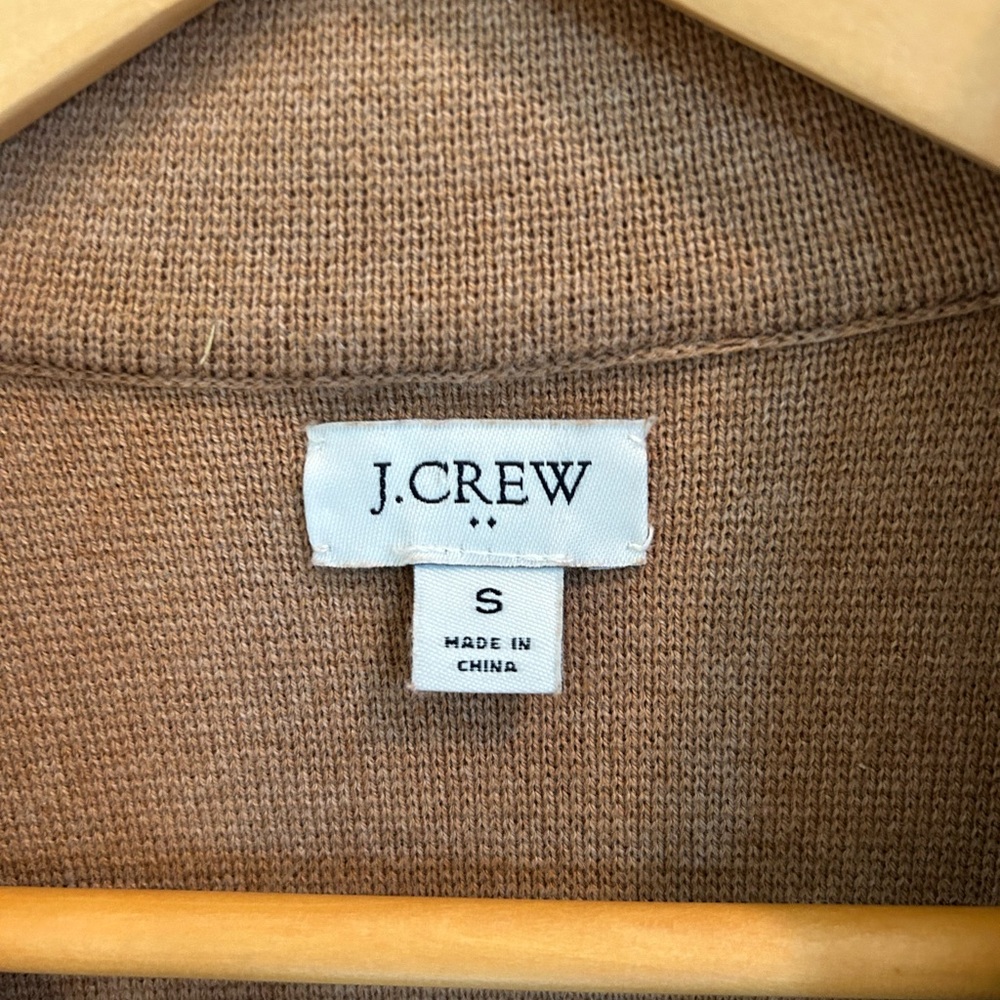 J. Crew Women’s 100% Cotton Sweater Blazer in Heather Acorn Size Small - Picture 4 of 16